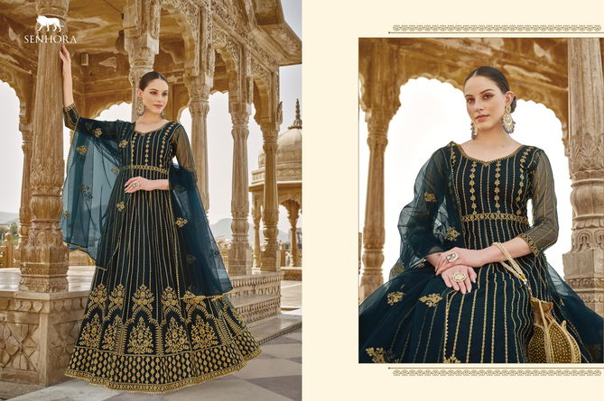 Nirjala By Senhora Butterfly Net Anarkali Wedding Salwar Suits Wholesale Suppliers In Mumbai